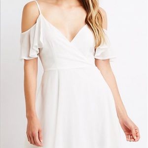 White Cold Shoulder Dress